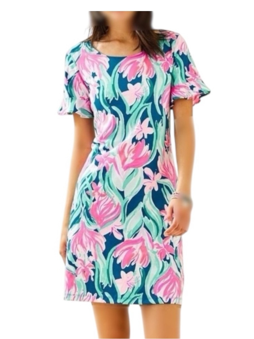 Lilly Pulitzer Mellorie Dress Vibrant Tropical Floral Dream A Little Dream M